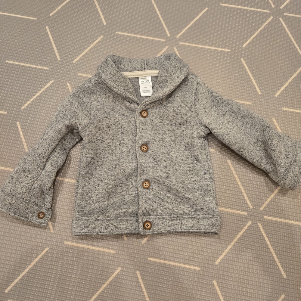 Carter's Gray Knit Baby Sweater
